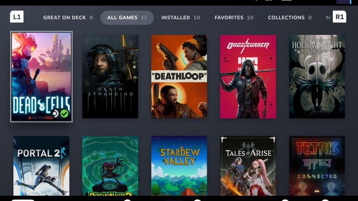The SteamOS desktop.