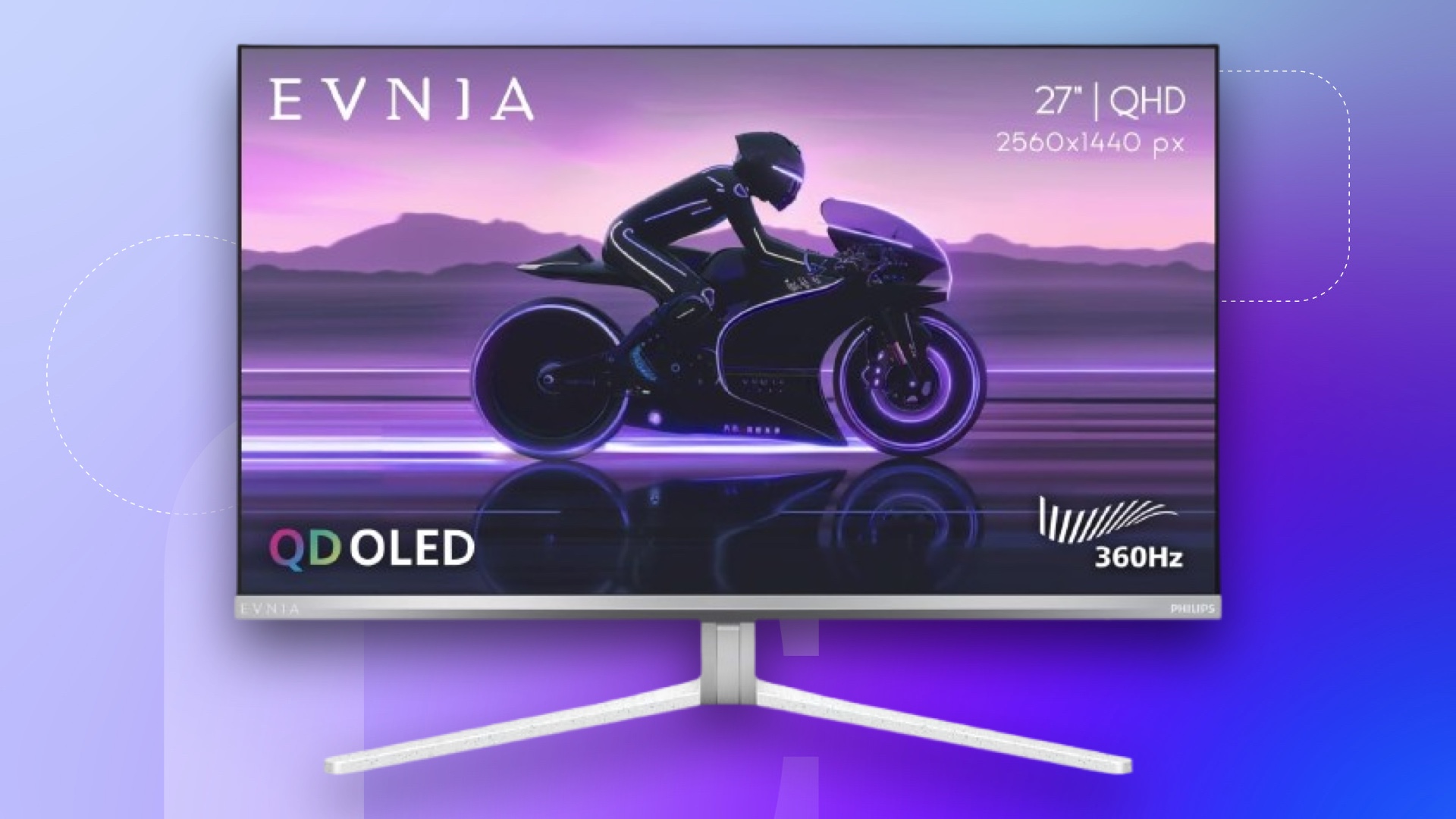 Philips Evnia Gaming monitor against CNET commerce background.